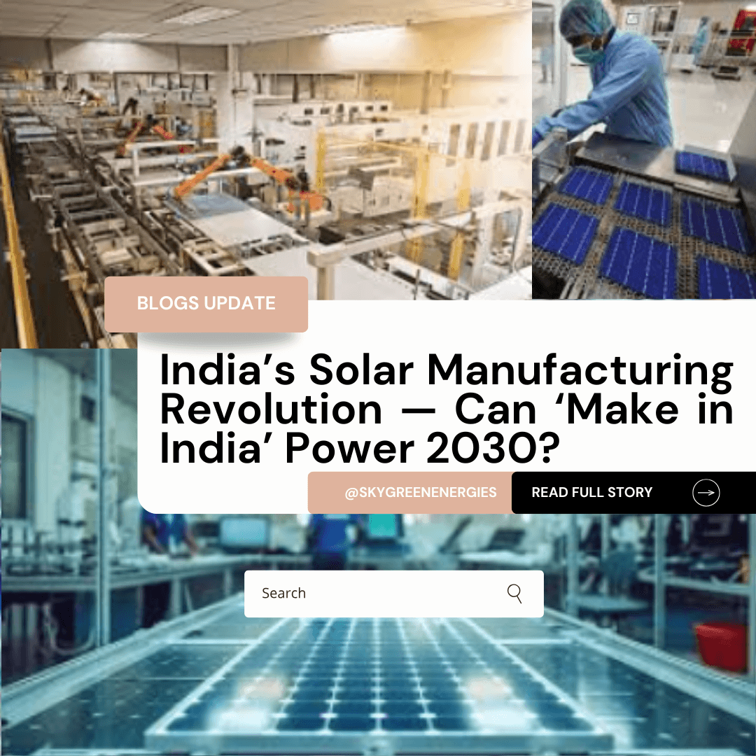 India’s Solar Manufacturing Revolution — Can ‘Make in India’ Power 2030?