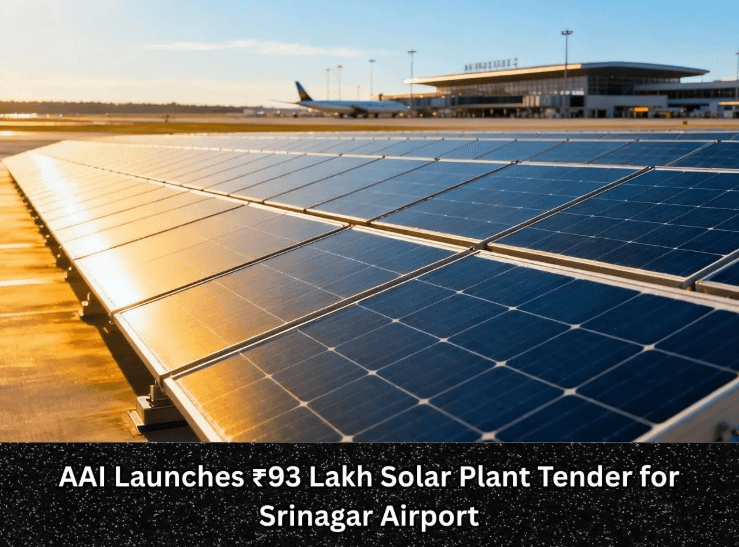 AAI Launches ₹93 Lakh Solar Plant Tender for Srinagar Airport