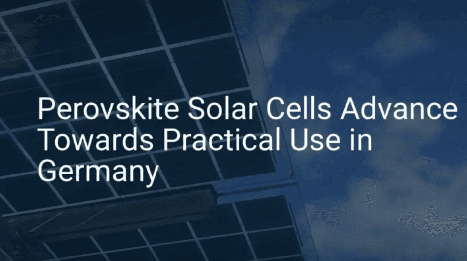 Fraunhofer ISE develops stable transparent perovskite solar layer - Fraunhofer ISE ने स्थिर पारदर्शी पेरोव्स्काइट सोलर परत विकसित की