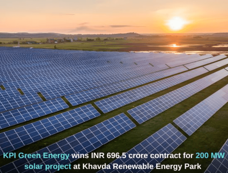 KPI Green bags ₹696.5cr EPC contract for 200 MW solar project in Gujarat / केपीआई ग्रीन को गुजरात में 200 MW सौर परियोजना के लिए ₹696.5 करोड़ का ईपीसी ठेका मिला।
