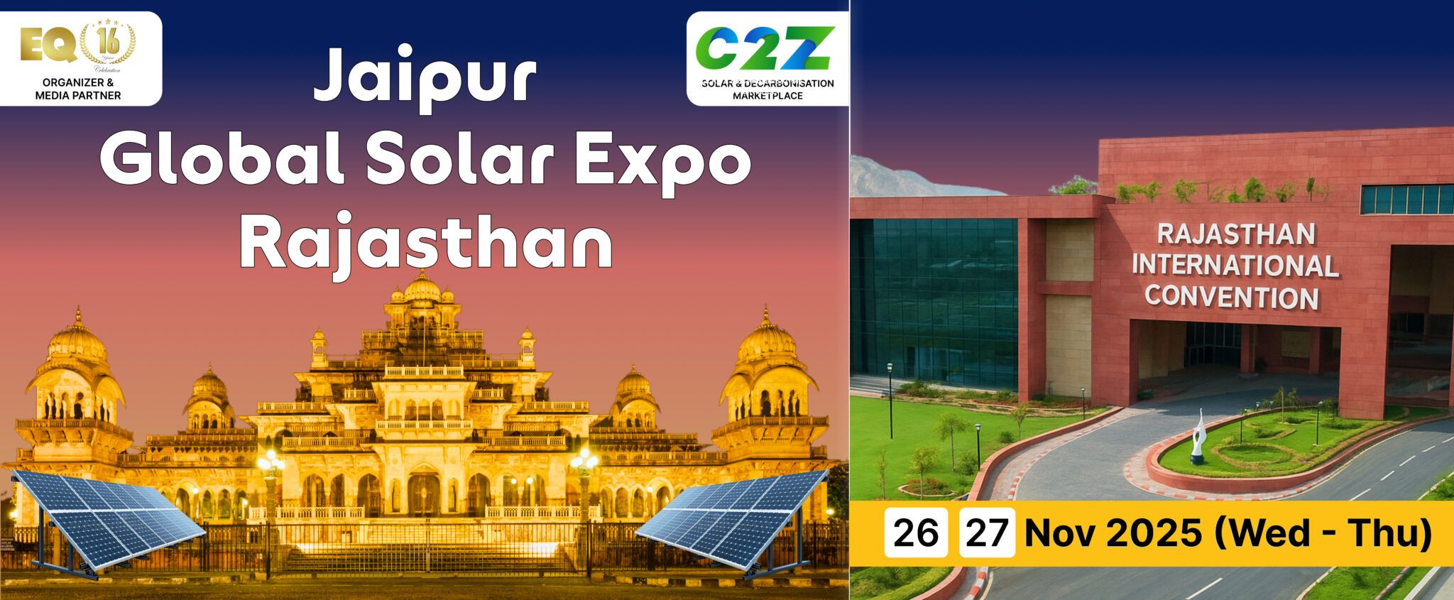 Jaipur Global Solar Expo & SuryaCon Conference 2025 – Rajasthan PM KUSUM Meet & Net Zero Summit